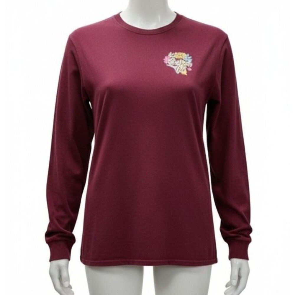 Women's Southern Y'all XL Burgundy Long Sleeve T-Shirt Fall Harvest Pumpkin Spic